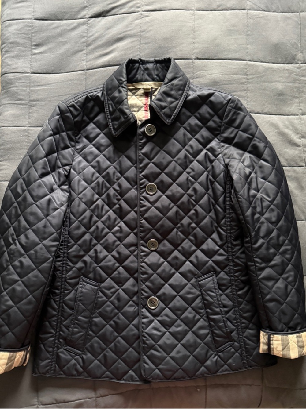 Burberry Quilted Navy Utility Women’s Jacket Size S